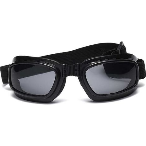 Lunettes de moto rétro MC noires (1/3)