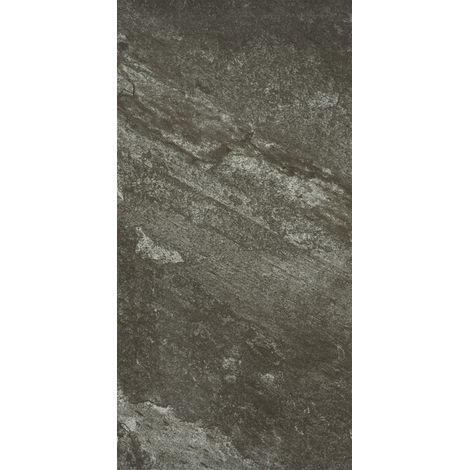 Terrassenplatte Feinsteinzeug 40Quarzo 81 x 40,5 x 2 cm anthrazit (1/2)