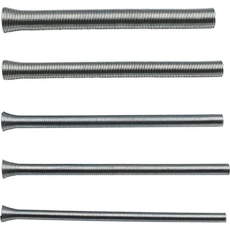 Kit 5 Cintreuses à Ressort - Acier Trempé - Pliage Précis Tubes Cuivre Alu - Rénovation Plomberie - 1/4 à 5/8 Pouces (1/5)
