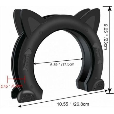 Chatière Intérieure - Pour Chats Jusqu'à 10 Kg - Compatible Portes Pleines ou Creuses - Épaisseur 2 à 4,5 Cm - Installation Visée - 1 Pièce (1/5)