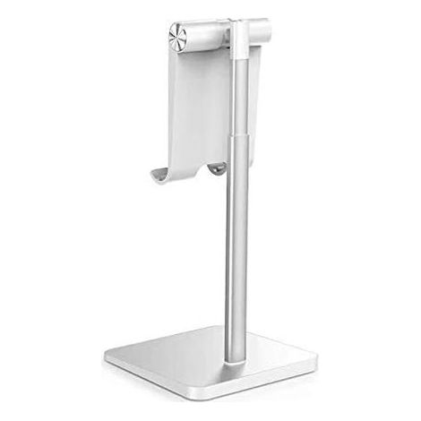 Phone Stand Height Adjustable Desktop Phone Holder Angle Adjustable Tablet Holder Compatible with All Mobile Phones Tablet Silver