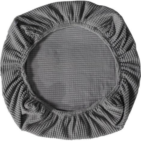 2 housses de chaise élastiques, housses de chaise de bureau, housses de chaise gaming, protection pour chaise de salle à manger, tabouret pivotant, housses de chaise, protection pour chaise, gris fonc (1/5)