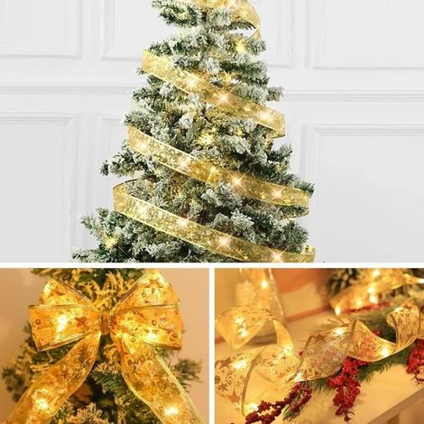 HOXILEELEOGuirlandes Lumineuses à Ruban Brillant-Ruban LED -Ruban Sapin Noël LED-10m-blanc chaud (1/4)