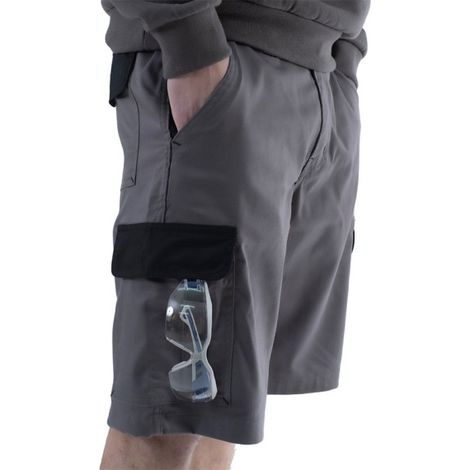 Pantalón corto bitono stretch para verano TORROX XL Gris / Negro