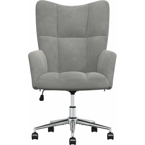 vidaXL Relaxsessel Hellgrau Velours
