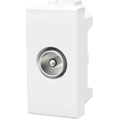 Presa TV maschio bianca compatibile anche con BTicino Livinglight