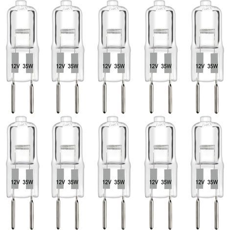 Lot de 10 Ampoule Halogène GY6.35 35W 12V Dimmable Blanc Chaud 2700K pour Lustre et Éclairage Paysager (1/5)