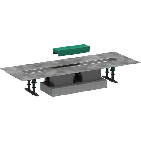 Hansgrohe – Caniveau de douche linéaire inox 700mm – Débit jusqu'à 60 l/min – Compatible kits RainDrain – 56023180 (1/3)