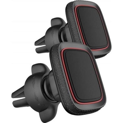 [2PACK]Support Téléphone Voiture Magnetique Universel Grip ,Rotation à 360 Degrés Fixation à la Grille Aération,6aimants puissants