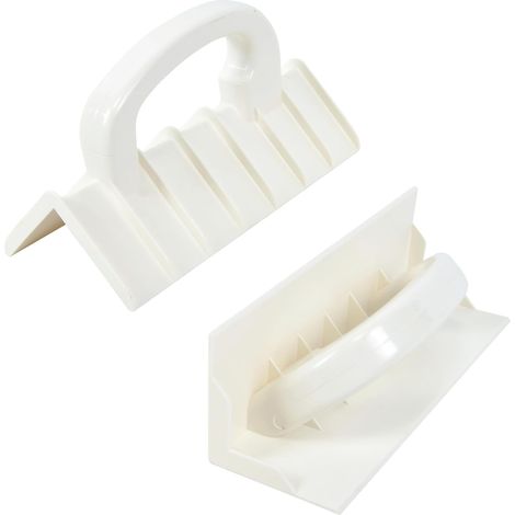 Juego de herramientas para esquinas, que incluye un cuchillo para esquinas exteriores y un cuchillo para esquinas interiores con mangos. (1/5)