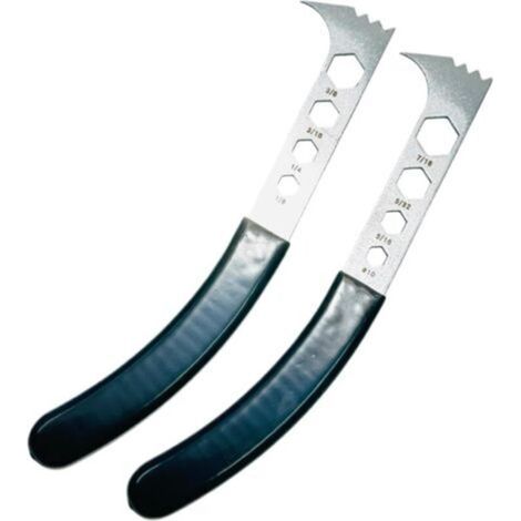 Outil d'extraction de pavé Outil professionnel robuste en 2 pièces Outil de retrait de pavés pour jardin, terrasse, pelouse, trottoir, cour, brique, pierre, installation de remplacement (1/5)