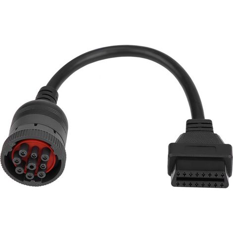 Adaptateur OBD2 - Câble Diagnostic Camion - Prise Femelle 16 Broches à 9 Broches - Compatible Protocole J1939 - Longueur 30,5 cm (1/5)