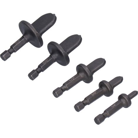 Lot de 5 élargisseurs de tube en acier à haute teneur en carbone, queue hexagonale 6,35 mm, pour climatisation (1/5)