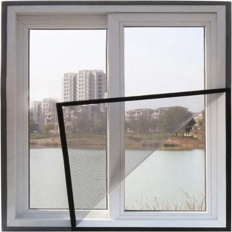 Katzensicherheitsnetz mit Klebeband. Für Balkonfenster. Moskitonetz. Individuell anpassbare Größe 70 x 100 cm. (1/5)