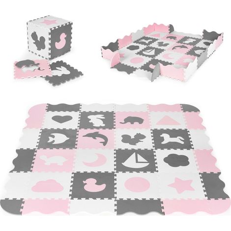 Tappetino in schiuma con recinzione puzzle piscina a secco 36 elementi ECOTOYS