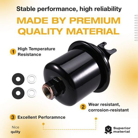 1 color: Black Material: Metal Car fuel filter 16010-ST5-E01. (1/4)