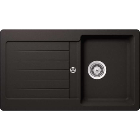 Schock Einbauspüle Cristalite Typos D-100 A Nero GNE Exzenterbedienung (1/2)