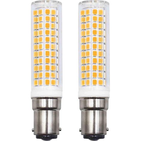 Lot de 2 Ampoules LED B15d Remplaçant 75W 90W 80W Blanc chaud 3000K 220V 230V 890lm 7W Applique Murale Pour Salon Lustre Machine à Coudre [Classe énergétique E] (1/5)