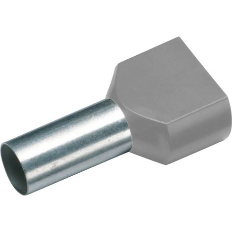 CIMCO 187703 EMBOUT DOUBLE DEXTRÉMITÉ DE CÂBLE 0.75 MM² PARTIELLEMENT ISOLÉ GRIS 100 PC(S)