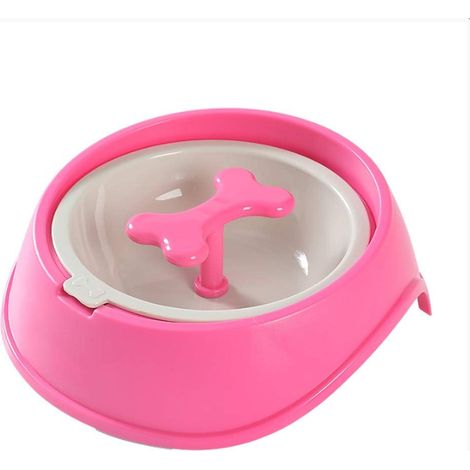 AGE Bol de nourriture lente pour animaux de compagnie bol de nourriture lente chien bol de nourriture lente bol anti-acariens bol de nourriture lente golden retriever alimentation chiot bol de riz (1/3)