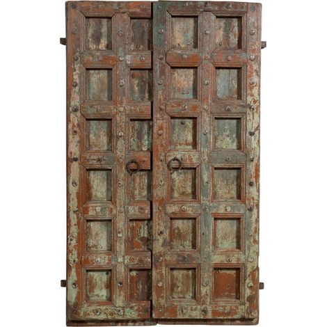 Porte en bois massif et en fer pour l'intérieur ou l'extérieur médiévale ancienne coulissante