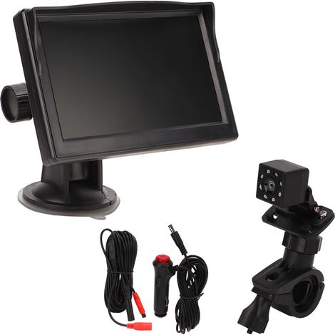 GARRYFIZH Moniteur de siège auto pour bébé avec écran HD de 5 pouces, caméra arrière étanche 12 V CC, pour camions et SUV