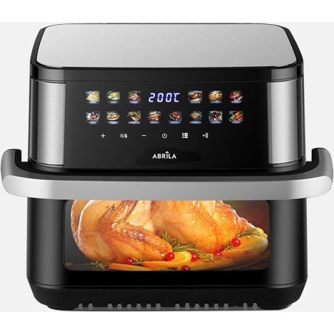 Freidora de aire lanus 10l 2000w negro/acero doble resistencia display,temporiz.termostato tactil 33,5x45x37,5cm