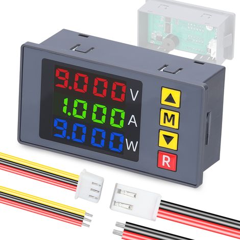 compteur d'énergie,BM730 Voltmètre, ampèremètre et wattmètre numérique haute précision avec alarme sonore et interface RVB (1/5)