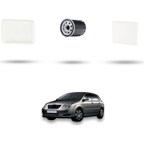 Kit tagliando 3 filtri compatibile con Toyota Corolla IX (E12/E13) 1.8 VVTi 99kw Dal 2001 al 2007 (1/5)