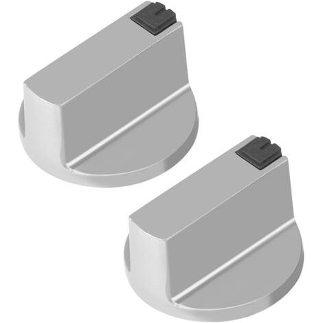 Lot de 2 boutons de commande en alliage de zinc pour cuisinière à gaz, 6 mm, pour four, table de cuisson, interrupteur en métal (1/4)