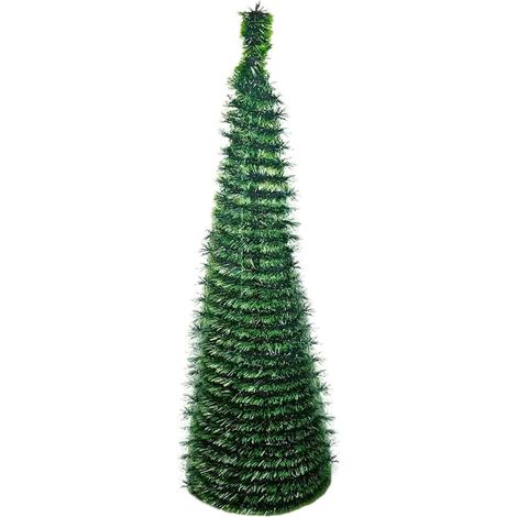Petit Arbre de Noël - 150 cm Ornement Festif Arbre Artificiel Pliable pour Intérieur Extérieur Terrasse Cuisine Fête Salle de Classe (1/5)