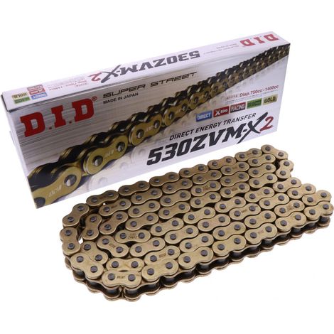 Catena di trasmissione aperta G&G DID 530ZVMX2/114 X-Ring con rivetto per Ducati / Honda / Suzuki / Triumph / Yamaha