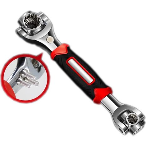 Clé à douille multifonctionnelle 52 en 1, à double tête magnétique, incluant des vis de blocage qui ne se dévissent pas facilement. Outil d'entretien spécial. (1/4)