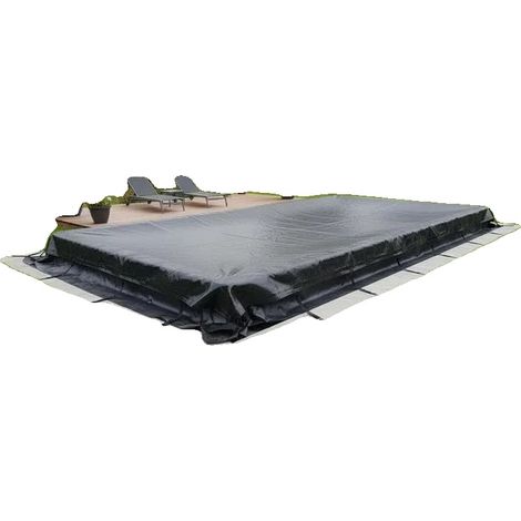 Telo di copertura per piscina, protezione resistente, facile installazione, nero (1/2)