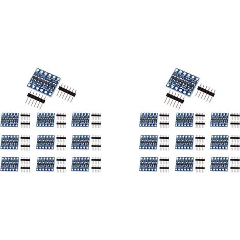 20Pcs 4 Canal IIC I2C Module convertisseur de niveau logique bidirectionnel 3.3V à 5V pour Arduino (Lot de 10) (1/5)