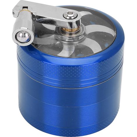 4-teiliger Kräutergrinder aus Zinklegierung, 55 mm, mit Magnet, blauer Hand-Tabakgrinder (1/5)