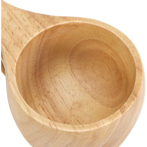Tasse à café en bois portable avec anse, idéale pour lait et thé, accessoire de cuisine pour la maison. (1/5)