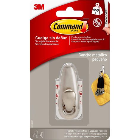 Command FC11-BN Gancio Adesivo Piccolo, Metallico Classico, Argento (1/5)