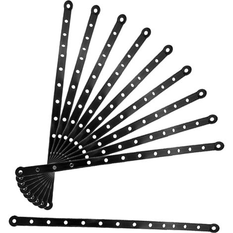 Lot de 20 bandes connexion en plastique noir pour cintres, (1/5)