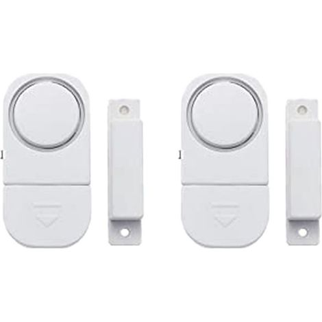 Lot de 2 alarmes de porte pour la sécurité de votre domicile, système d'alarme à capteur pour portes et fenêtres (avec batterie) (1/5)