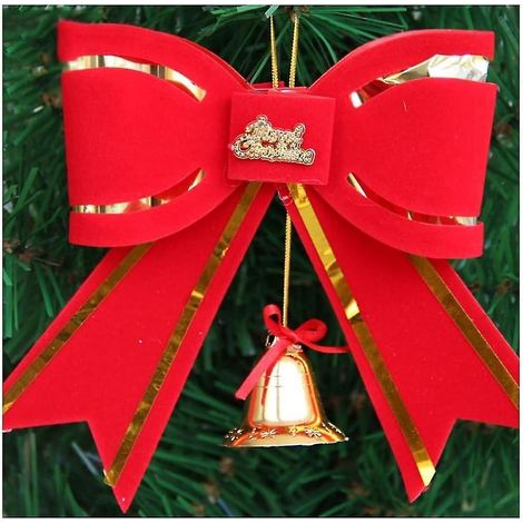 cloches décoratives de Noël, arche de Noël mignonne avec cloches, mini nœud papillon, décoration de Noël (1/5)