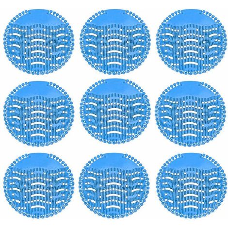 Ecrans pour urinoir(9 PACK),Filtre à urinoir,Desodorisant Urinoir avec Parfum,Desinfectant Urinoir les Hôtels, les Restaurants, les Écoles (9pack) bleu (1/5)