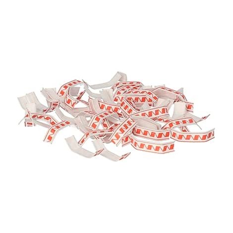 PAPSTAR 88879 LOT DE 1000 CLIPS DE FIXATION ROUGE BLANC 34 X 8 MM