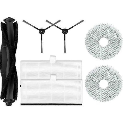 Lot de 7 pièces pour aspirateur robot Proscenic M9 : brosse principale, filtre HEPA, lingette de nettoyage et sac à poussière. (1/5)