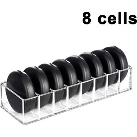 Organisateur De Maquillage - Boîte De Rangement En Acrylique Pour Palettes D'ombres À Paupières - 8 Ou 16 Logements - Pour Vanity Et Tiroir (1/5)
