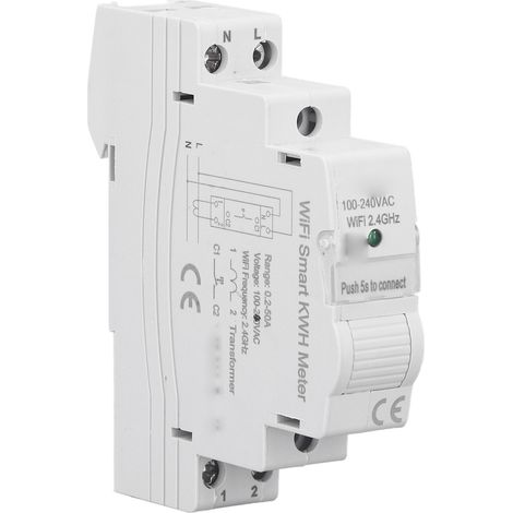 Compteur Électrique WiFi Intelligent - Suivi en Direct de la Consommation et Tension - Monophasé 100‑240V (1/5)