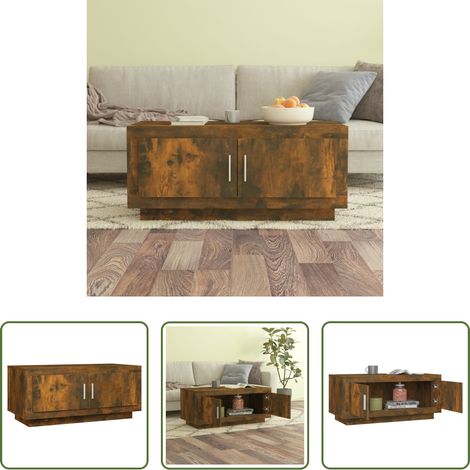 Wohnzimmer Tisch - Couchtisch Räuchereiche 102x50x45 cm Holzwerkstoff (1/5)