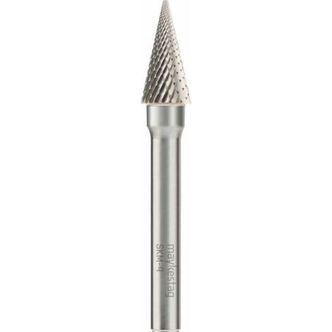 Fraise Rotative HM Tige Cylindrique Conique à Pointe Fine - Diamant D. 6 x Lt. 43 x Lu. 13 x Q. 3 mm - Diamwood