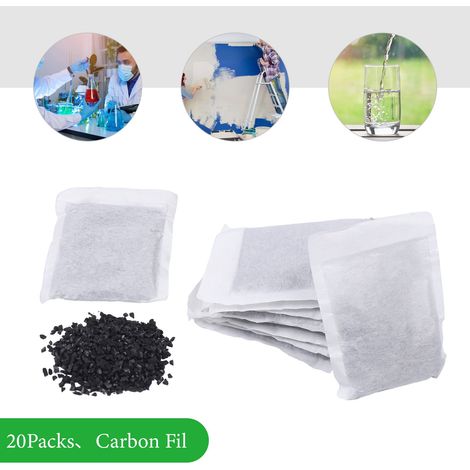 20pcs Bags Activated Charcoal Carbon Filter Sachets For Pure Water Distiller (1/5)