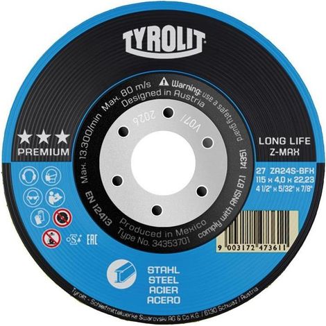 Schruppscheibe Z-MAX 125x4mm ZA24S-BFX Tyrolit (1/4)